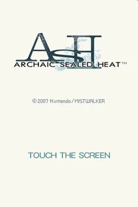 ASH - Archaic Sealed Heat (Japan) screen shot title